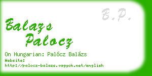 balazs palocz business card